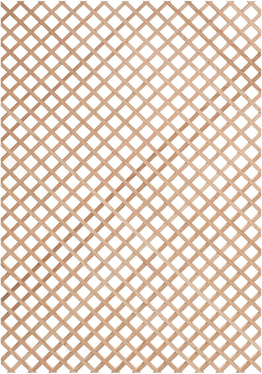 24 in. x 35-3/4 in. x 3/8 in. Unfinished Diagonal Solid North American Red Oak Lattice Insert Panel