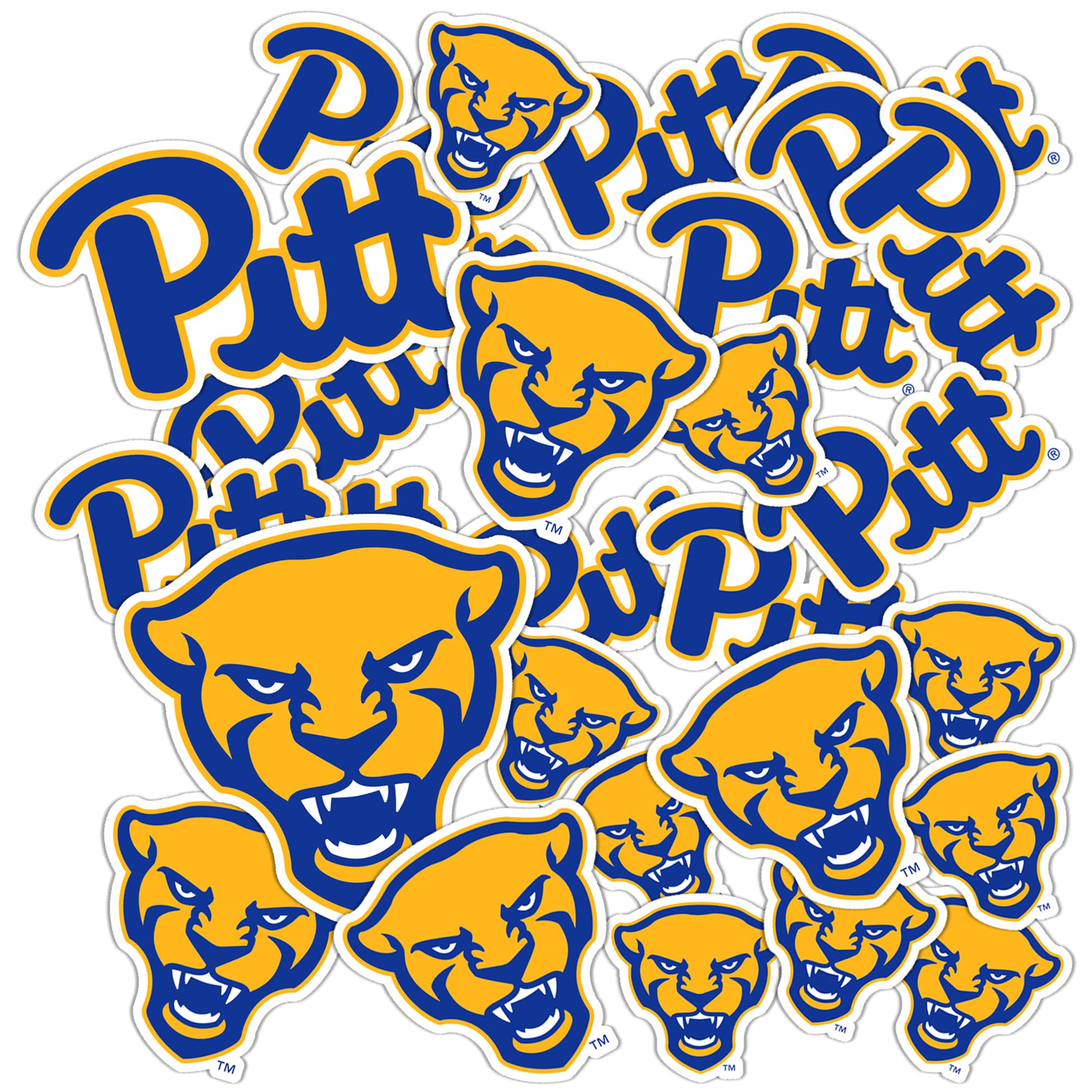 University Of Pittsburgh Sticker Sheet – Vinyl Decals For Laptop, Water Bottle, Car & More – Officially Licensed