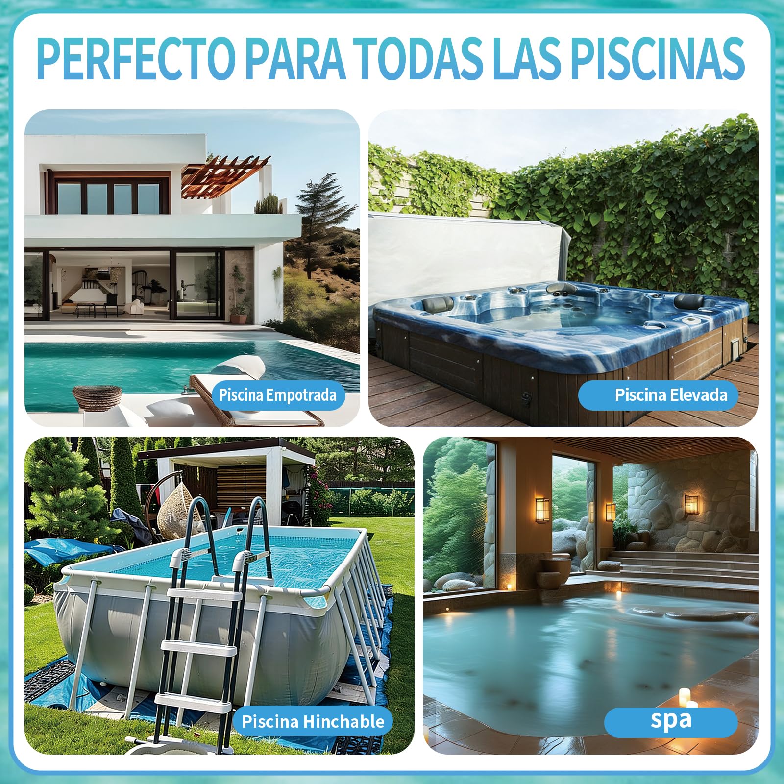Cabezal de Aspiradora de Piscina, Limpiafondos Manual de Estanque Pesado para Piscinas Sobre el Suelo y Enterradas, Limpiador de Piscina, 45 cm de Ancho, Negro+Naranja