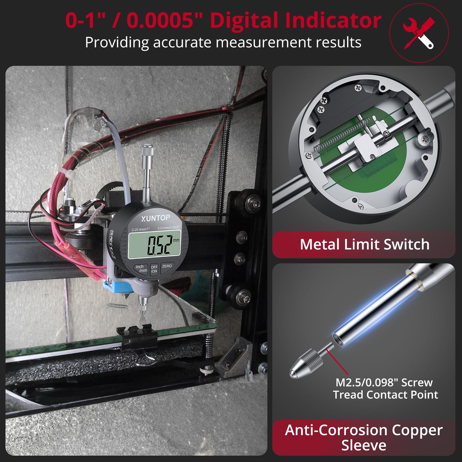 XUNTOP Digital Dial Indicator - Precision Measurement -2