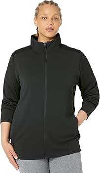 adidas ブラック スーツジャケット AV/XL adidas Plus Size Textured Full Zip Jacket Black 4X at Amazon