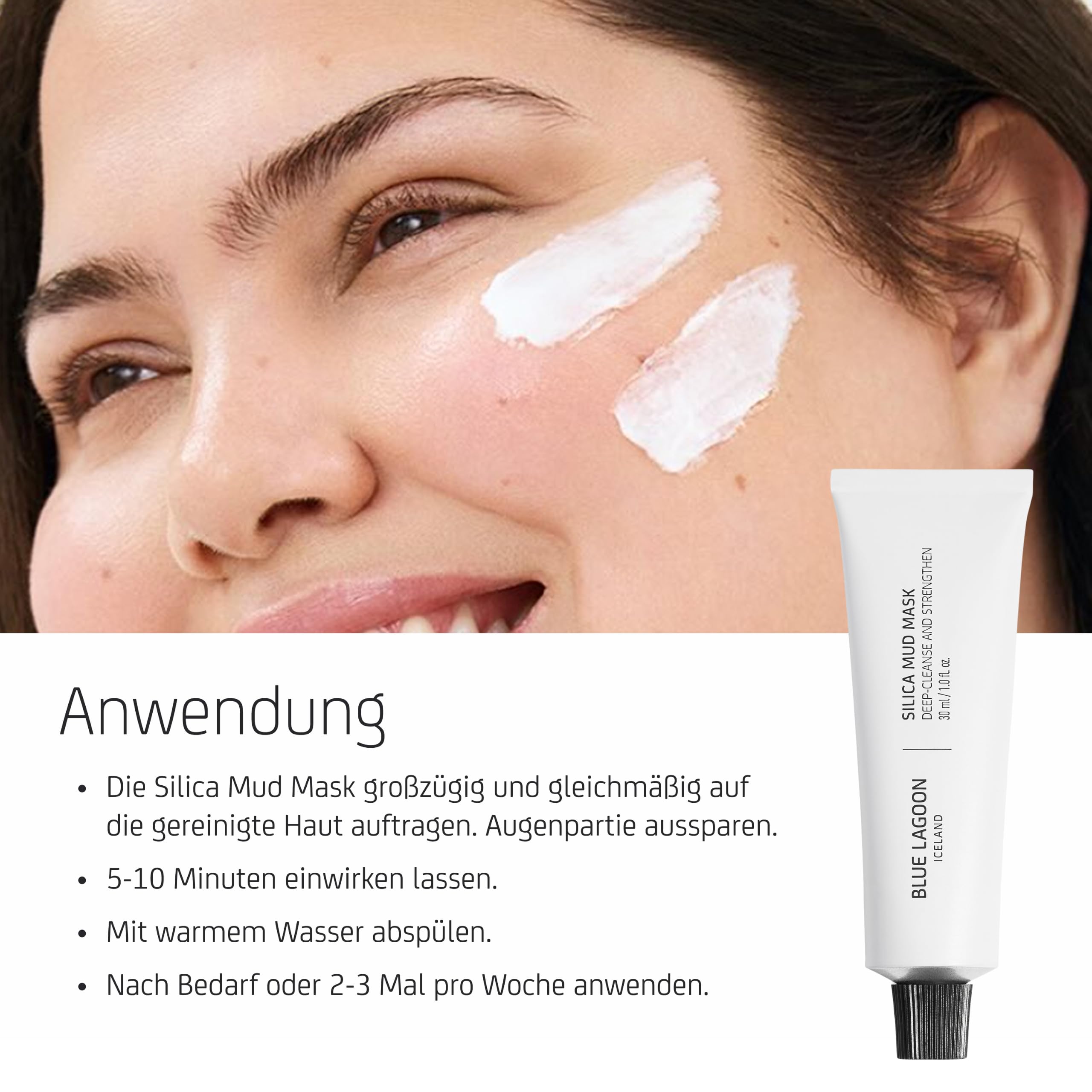 Blue Lagoon - Tiefenreinigende Silica Face Mask für einen strahlenden Teint - Hydratisierende & feuchtigkeitsspendende Gesichtsmaske - Nachhaltige, bioaktive Hautpflege aus Island (30 ml)