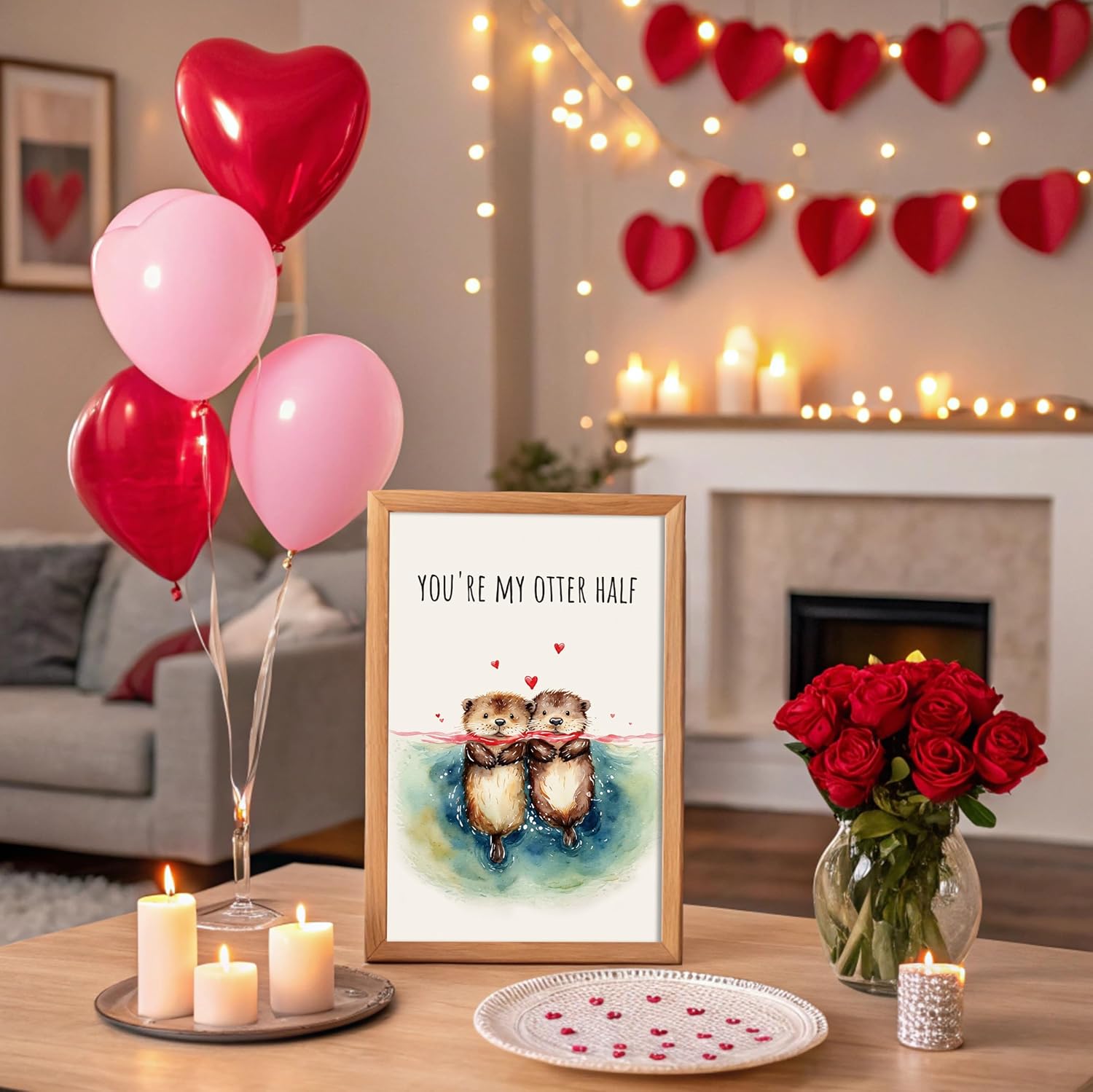 Otter Anniversary Card for Husband Wife, Sweet Otter Love Cards for Him Her, Funny Valentine's Day Card Gift, Otter Cute Birthday & Valentine's Day Cards for Boyfriend Girlfriend - Image 8