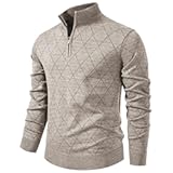 1&sol;4 Zip Pullover Mens Sweaters Lightweight Pullover Soft Men&apos;s Knit Long Sleeve Sweater