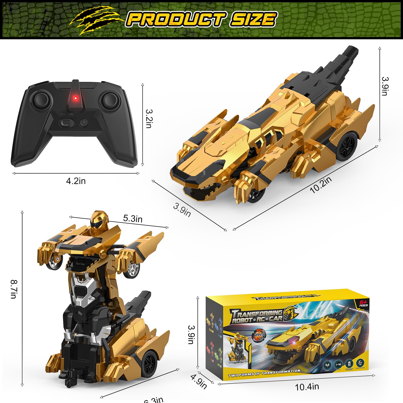 Dinosaur Transform RC Car - Robot Mode! -7 Dinosaur Transform RC Car - Robot Mode! -7