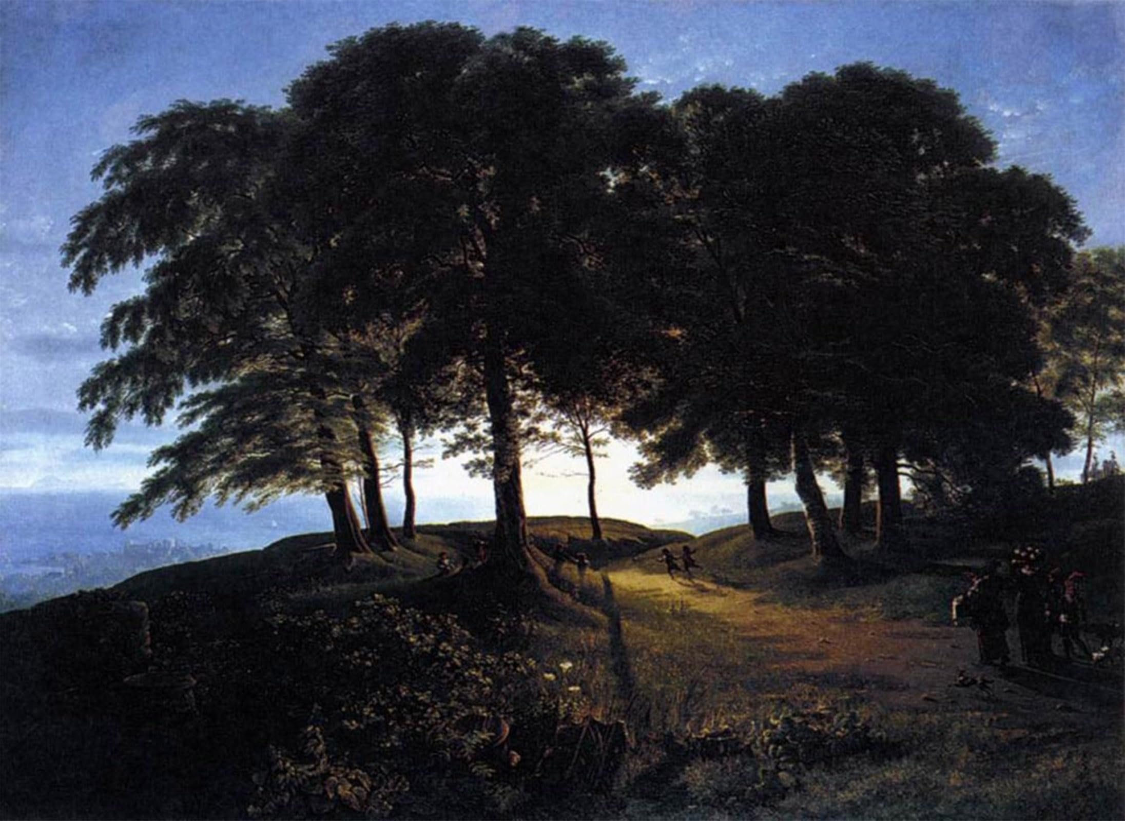 ARTXLXXBN Famous Print Painting Colorful Art Print Morning by Karl Friedrich Schinkel Canvas Art Decorations for Home Decor 60x90cm