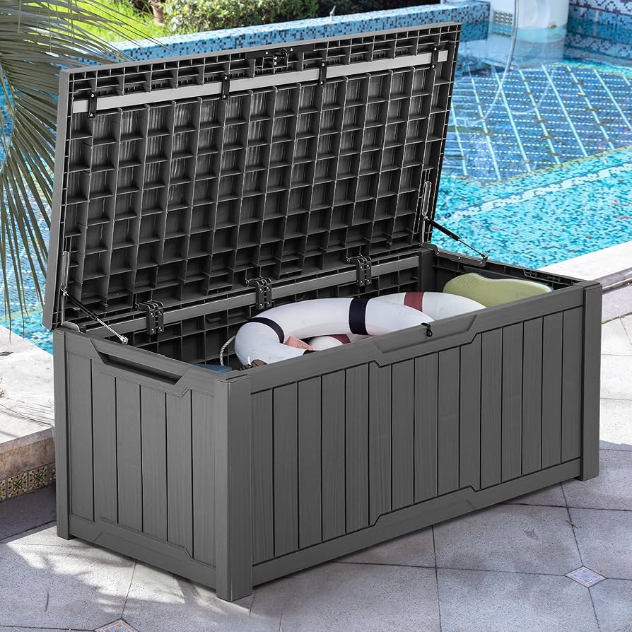 Amazon.com: YITAHOME 120 Gallon Large Deck Box, Resin