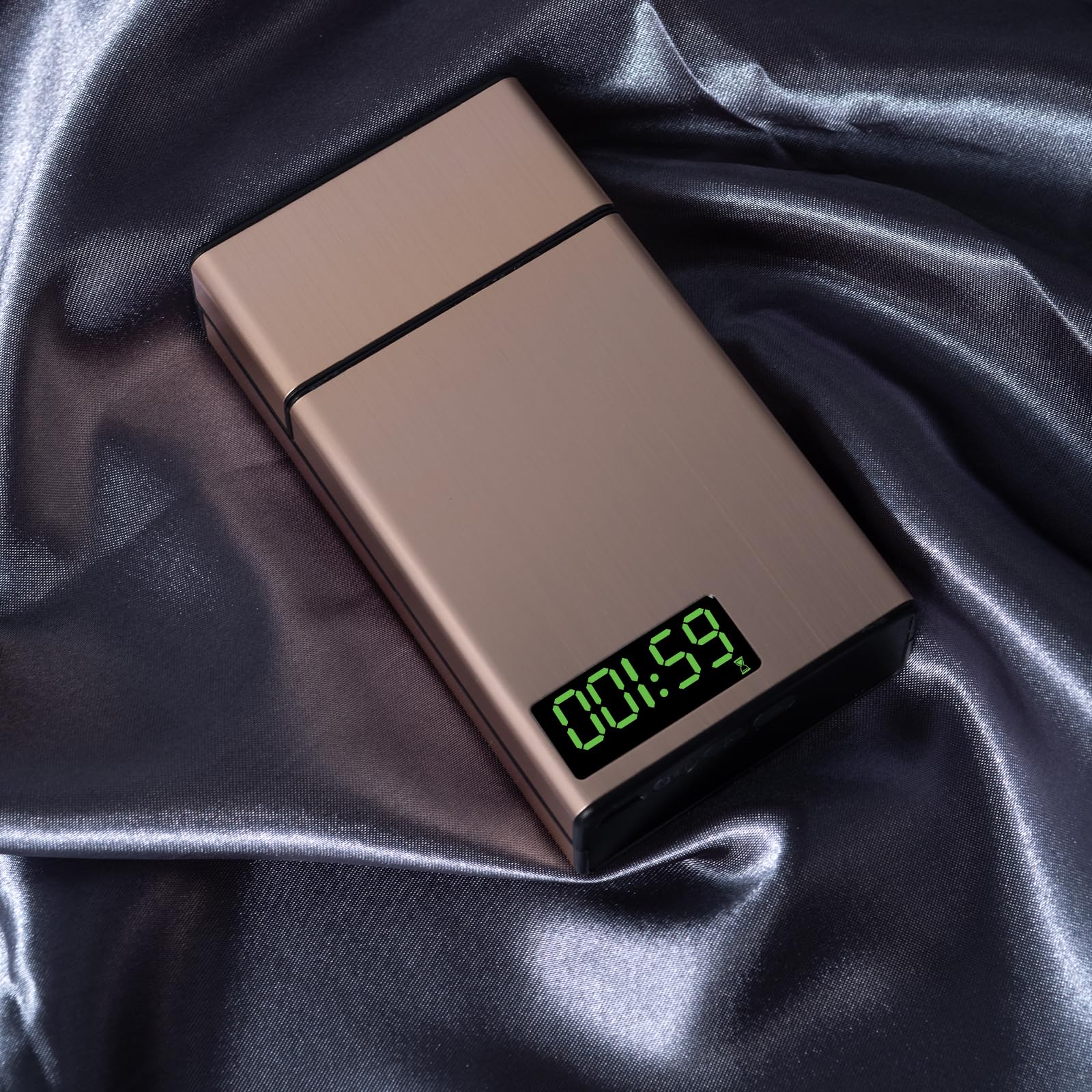 Habit Control case with a Timer Tock Portable timed Dispenser time Lock case 85mm /3.3in King Size 20 Capacity Portable Quit Aid?Golden?