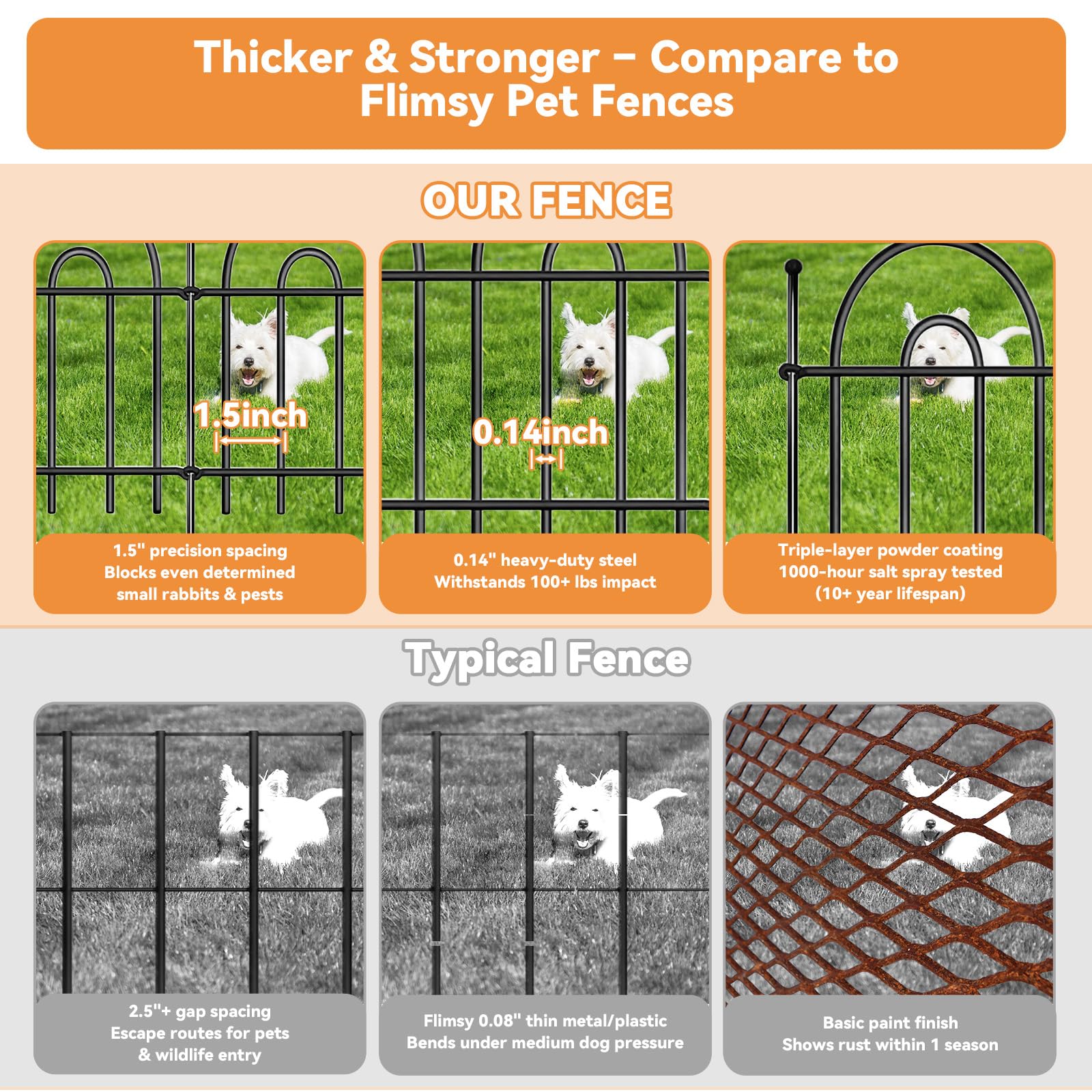 Snapklik.com : Iriisy Animal Barrier Fence Arch Design No Dig, Curved ...