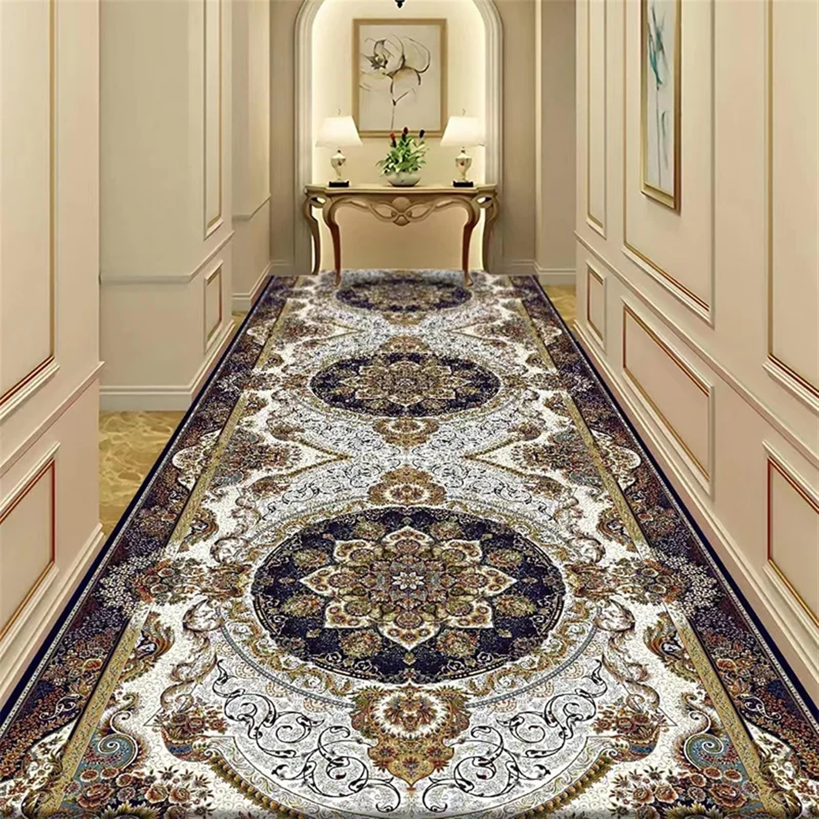Tapis de couloir résistant pour protéger le sol du hall avec style rétro 500x80
