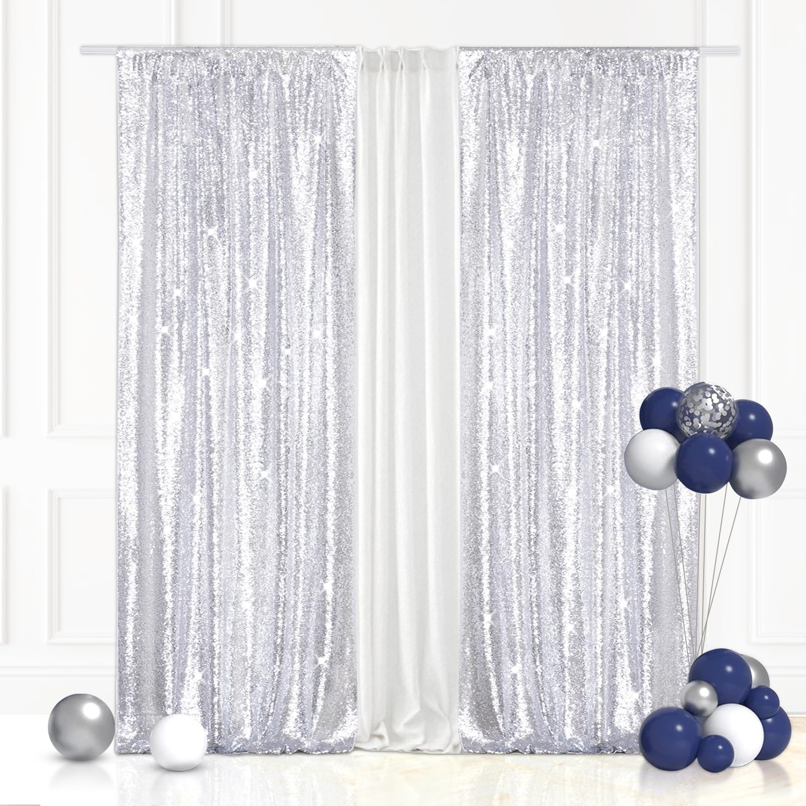 Eternal Beauty 305x305cm Pink Shinny Sequin Photography Backdrop Party Prom Wedding Youtobe Banquet Photo Background (10x10 feet) — view 34