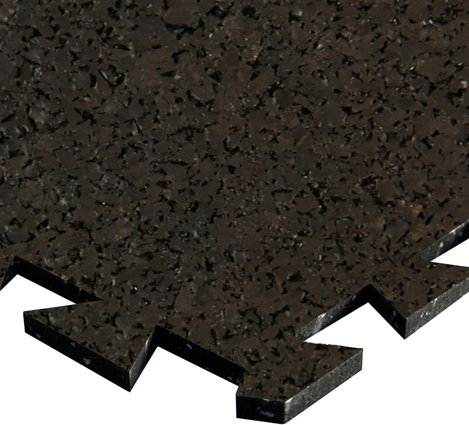 IncStores TightLock Rubber Gym Tiles (12ft x 12ft Area, Black) Gym