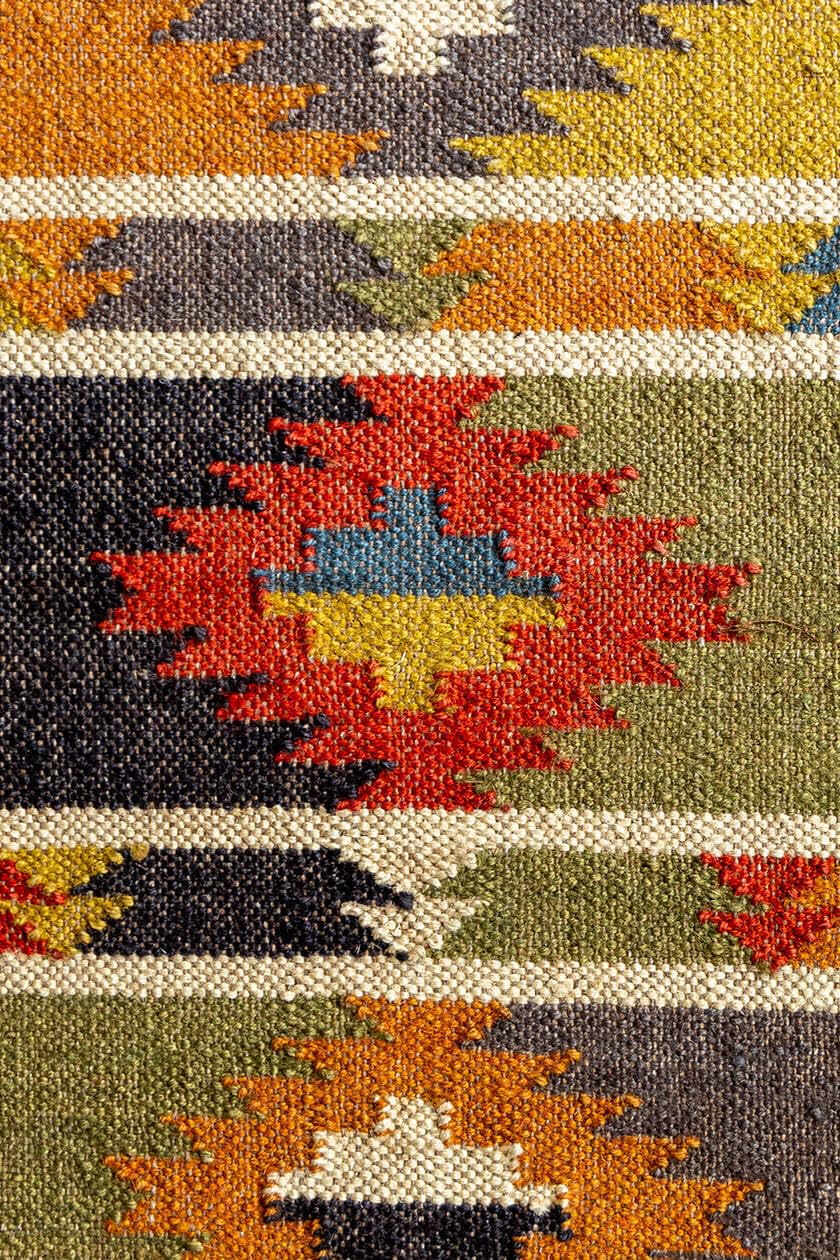 Tappeto Kilim di lana di iuta naturale, aspetto rustico intrecciato a mano, tappeto per soggiorno e corridoio, 60 x 90 cm