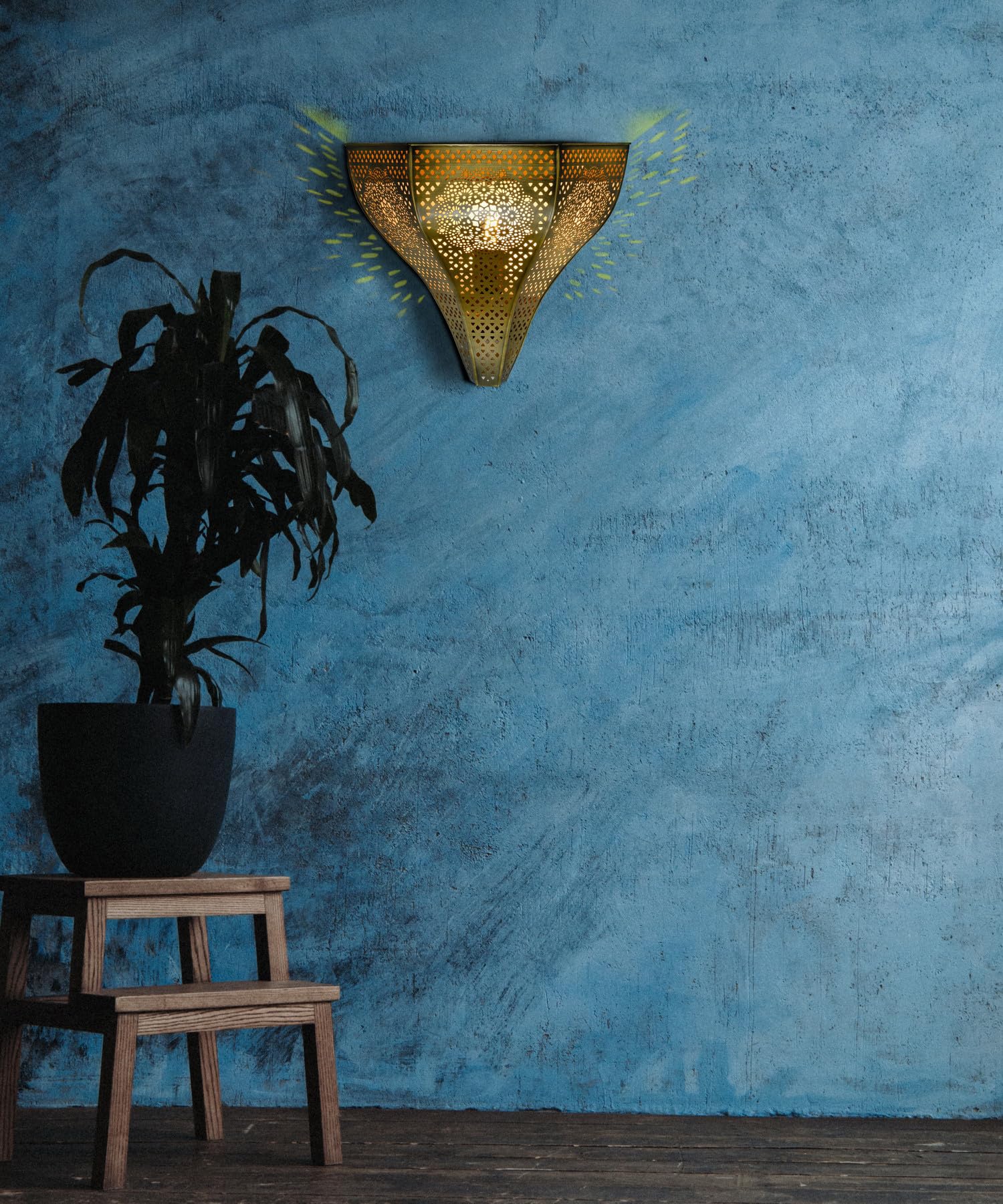 Wandleuchten Yaniv aus Metall, mit E27-Fassung, 2er-Set, in Gold 31 cm
