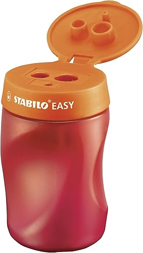 Afilador ergonómico de contenedores - STABILO EASYsharpener - 3 en 1 - Diestro - Naranja