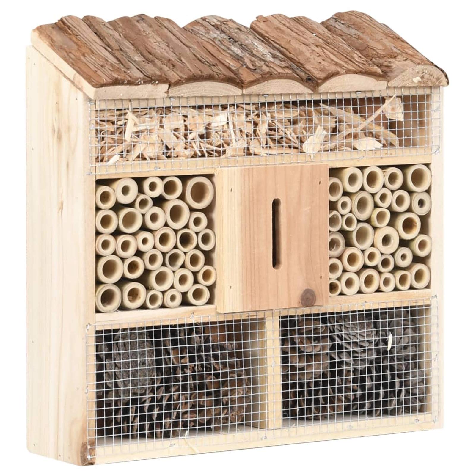 Homgoday Hotel per insetti 30 x 10 x 30 cm in legno di abete, case delle farfalle