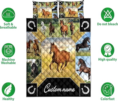 Miniatura 2 de OhaPrints Manta personalizada con nombre personalizado y fundas de almohada, juego de ropa de cama y funda de almohada, juego de ropa de cama y