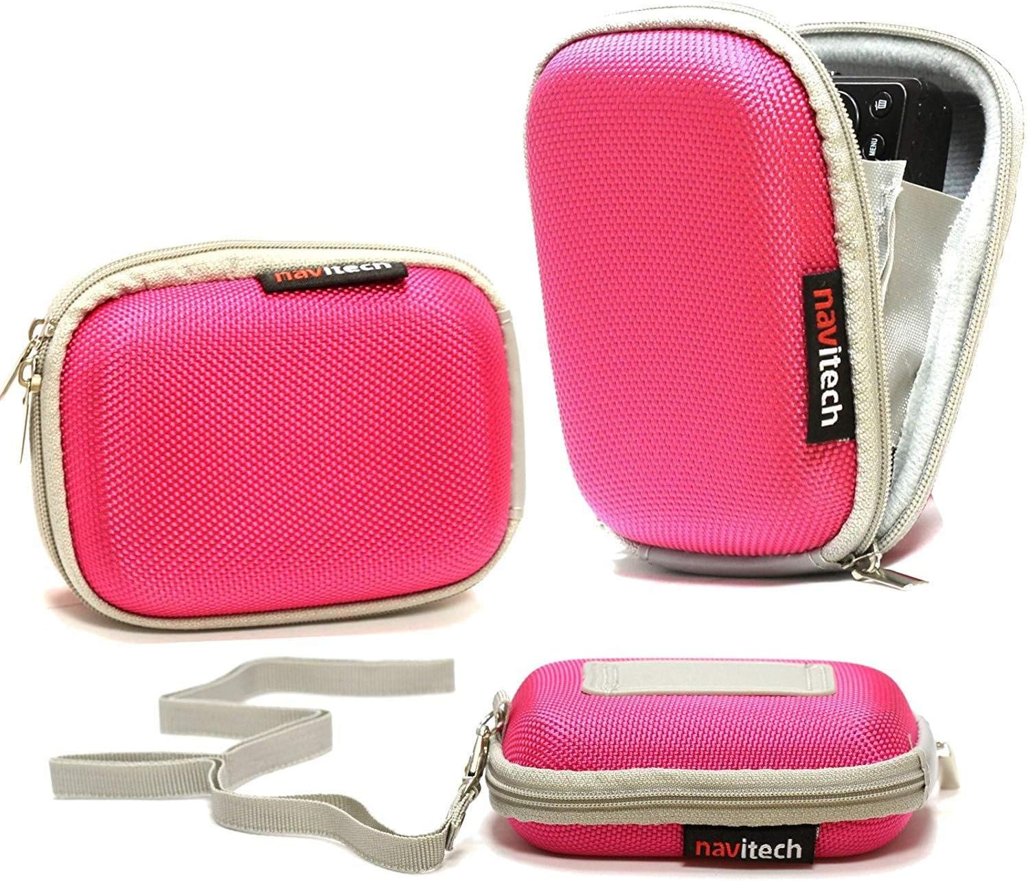 Navitech Pink Shockproof Camera Case Compatible with Longou Digital Camera 1080P Full HD 2.7 Inch