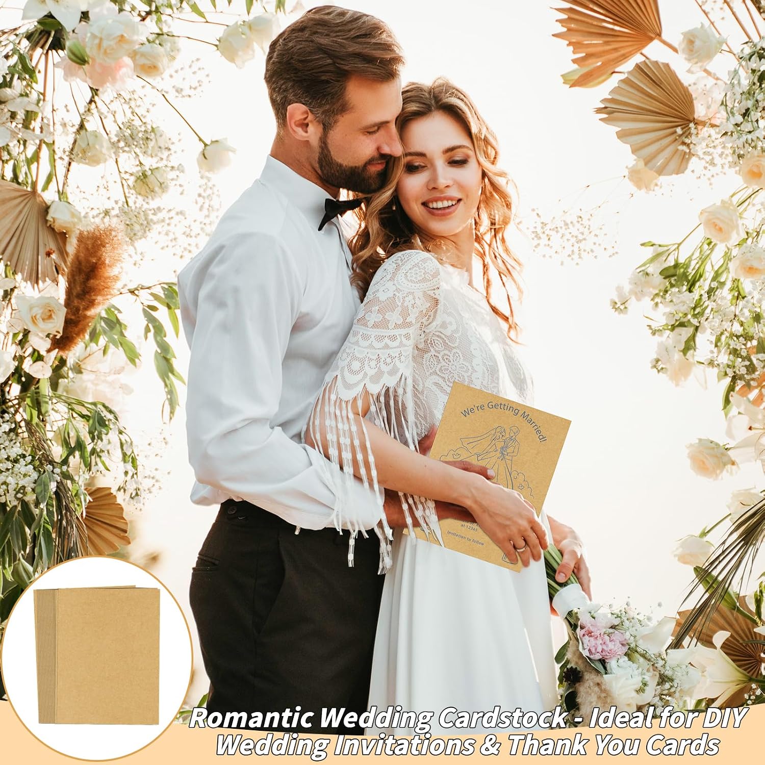 Natural Kraft Cardstock 8.5 x 11 in, 100 Sheets, 65 lb No White Core