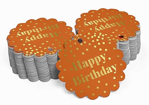 Miniatura 33 de Etiquetas colgantes para botellas de feliz cumpleaños, paquete de 100 unidades Blanco,Aqua Blue,Negro,Azul,Azul turquesa oscuro,Rosa