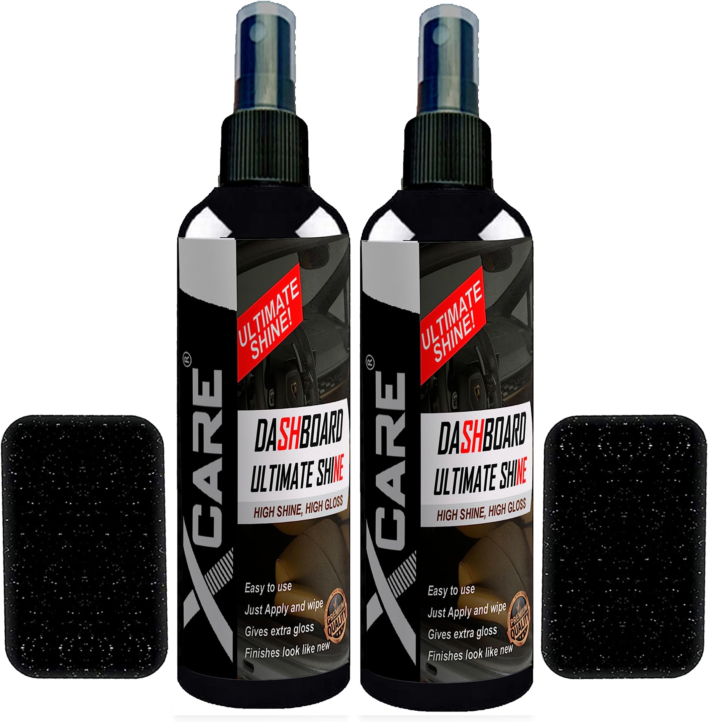 Xcare Ultimate Dashboard Shine for Car - Long-Lasting Gloss (200+200 ml)