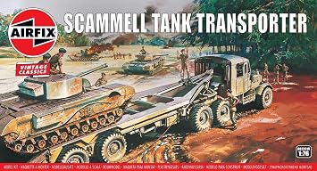 Airfix Model Tank - A02301V Scammel Tank Transporter, Plastic Model Kits for Adults & Kids 8+, 176 Scale, Skill Level 2, WW2 Theme Military Models, World War 2 Tanks