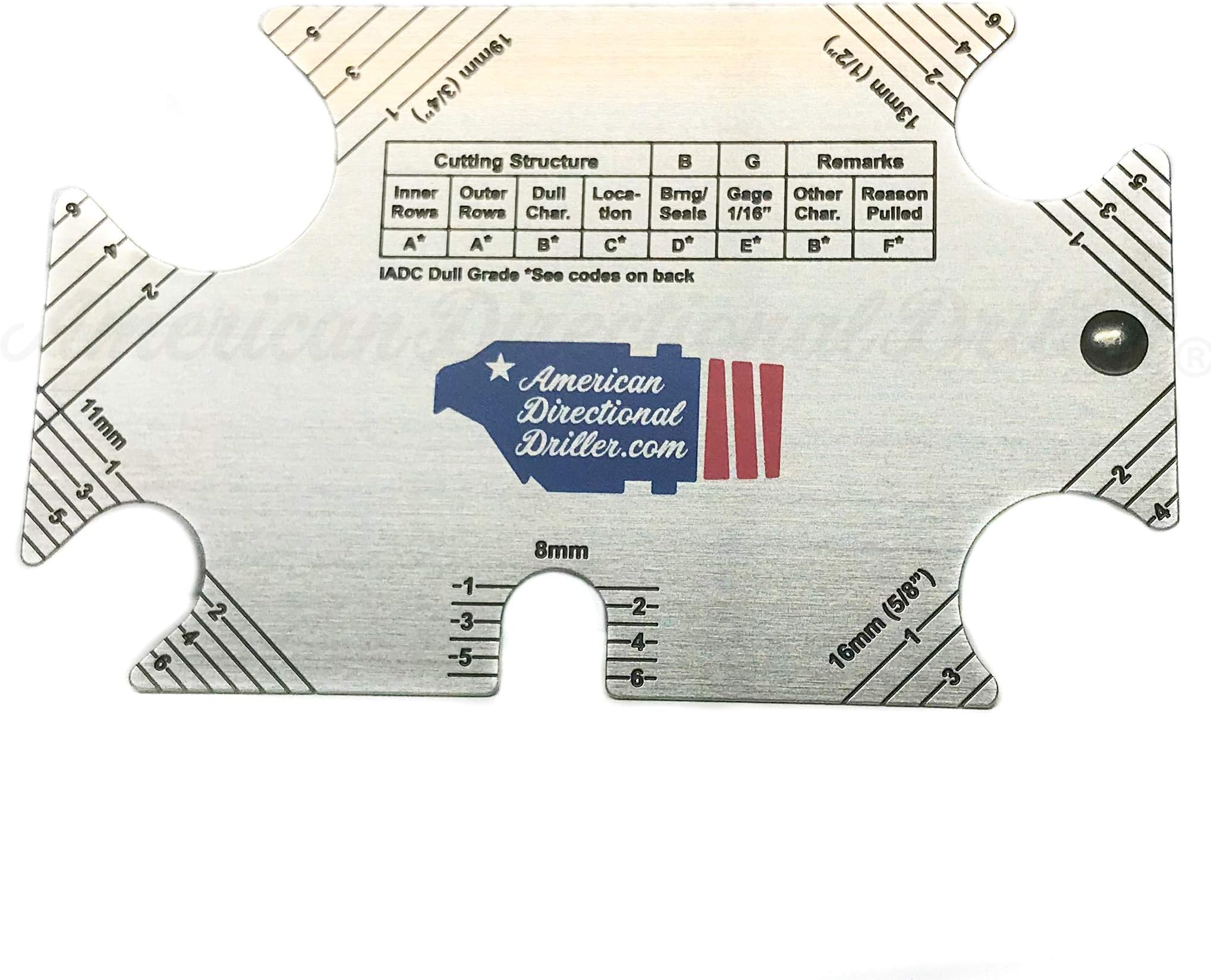 PDC Drill Bit Dull Grading Card