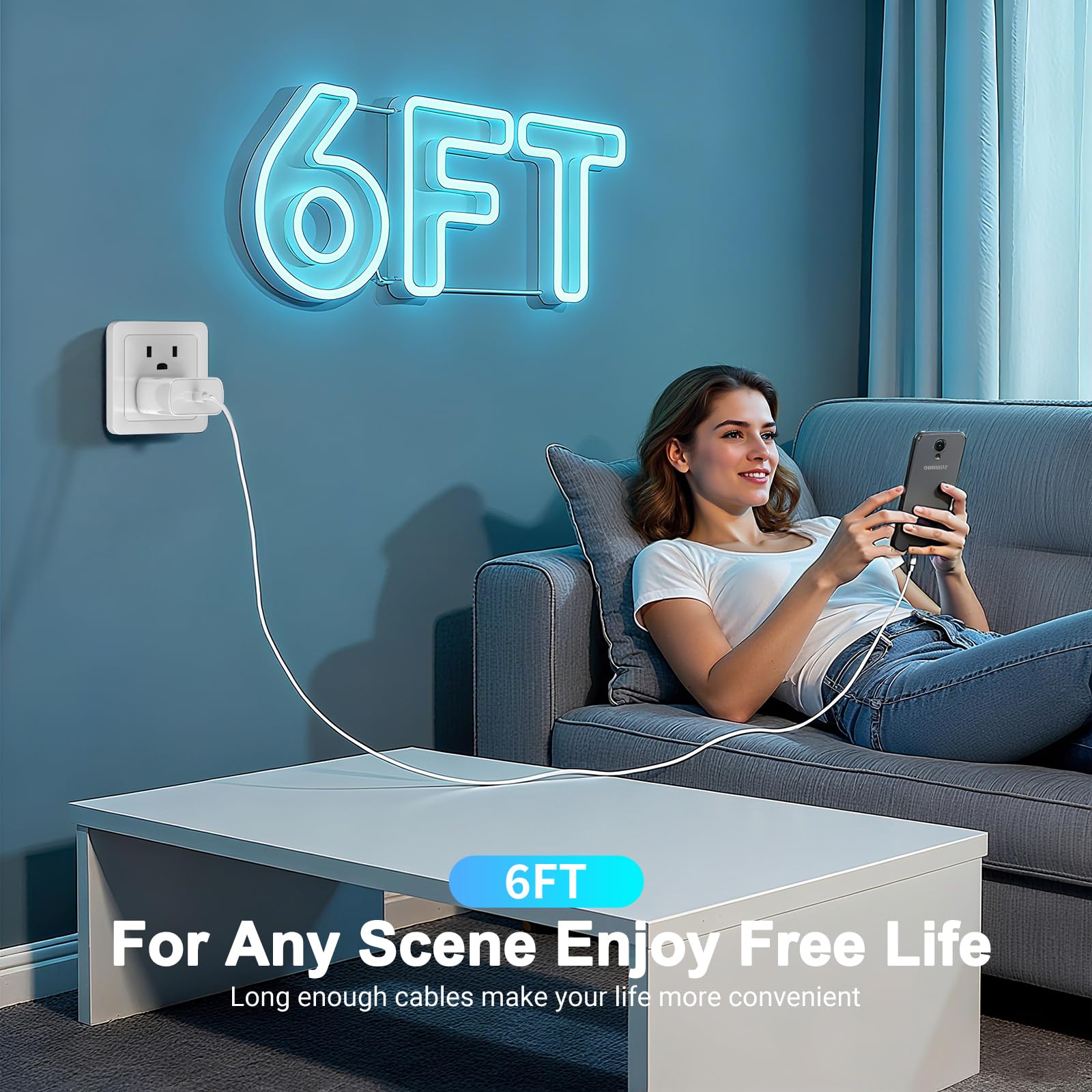 Caricabatterie super veloce di tipo C per Samsung, confezione da 2 pezzi da 45 W USB C Android Phone Charger Block con cavo di ricarica rapida di tipo C da 1,8 m per Samsung Galaxy S26 Ultra/26+/S25