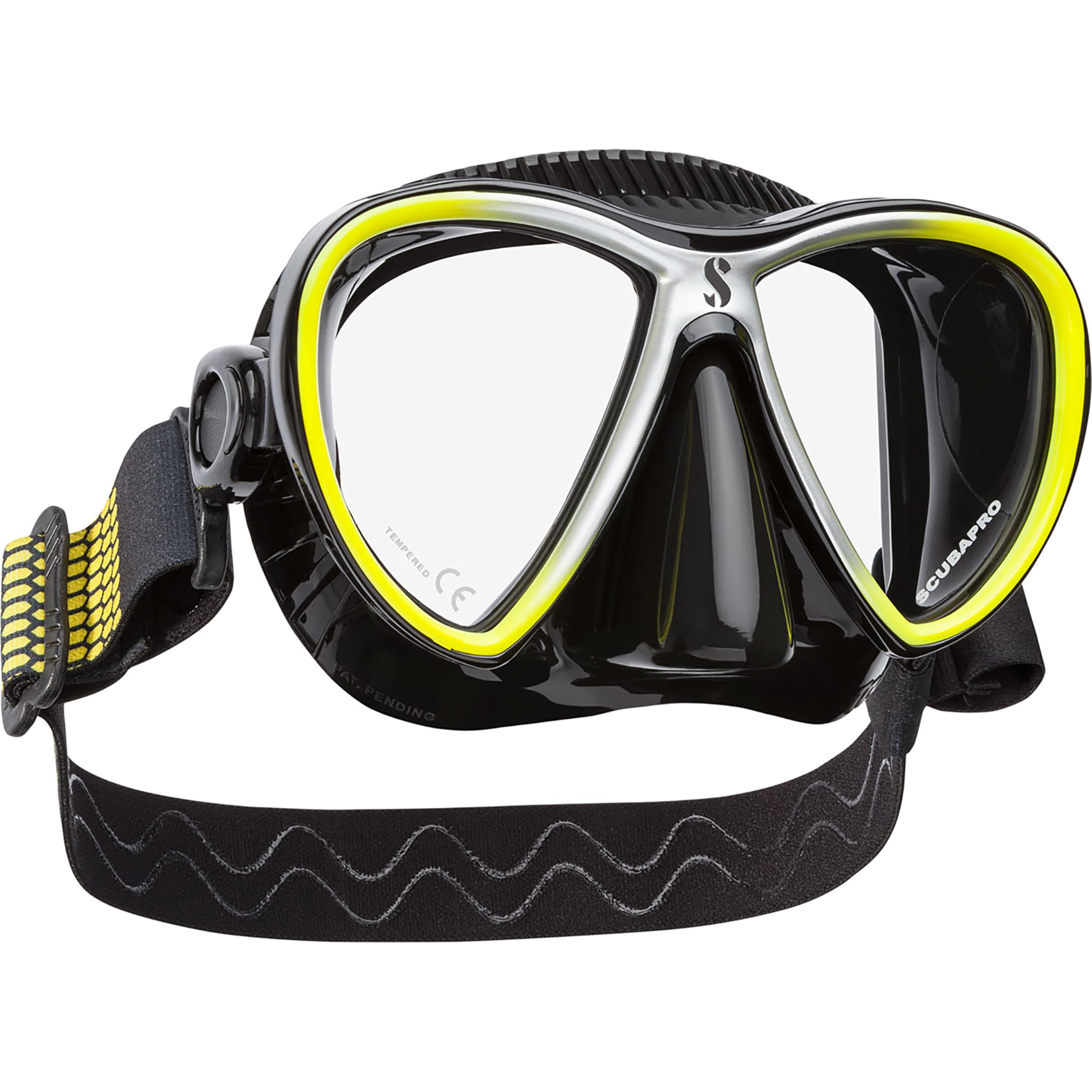 SCUBAPRO Synergy Twin Diving Mask with Comfort Strap (Black/Yellow) — image 1