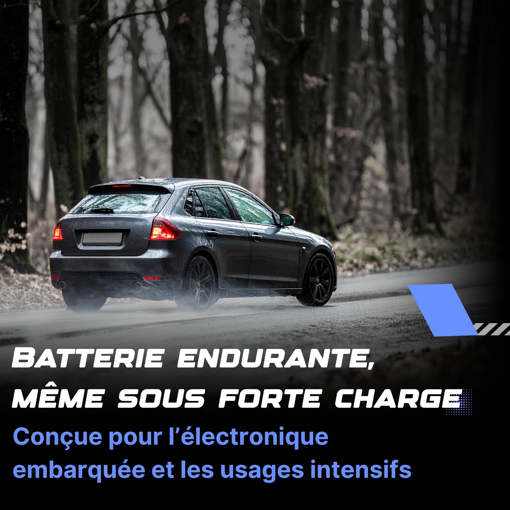 Batterie 12V 70 Ah AGM Start & Stop - Démarrage de 720A - Auto Sans Entretien - Format L3 pour Véhicules Récents Start & Stop - Remplacement batterie Origine - Power Hexagone