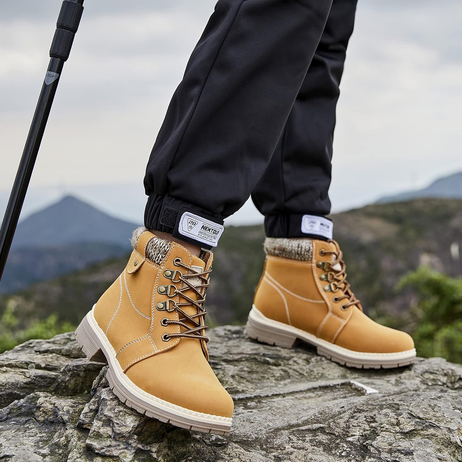 Miniatura 7 de COTTIMO Botas de invierno antideslizante con forro de piel para mujer