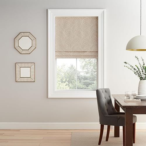 Miniatura 9 de Waverly Adonis Medallion - Persiana romana 100 % opaca, inalámbrica y reducción de ruido para privacidad, tratamientos térmicos de ventana para