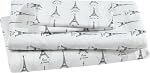 Beatrice Home Fashions Printed Microfiber Sheet Set, Soft Comfortable Easy Care, Includes 1 Fitted Sheet with 12" Deep Pockets, 1 Flat Sheet, Pillowcase, Queen, Zara Leopard