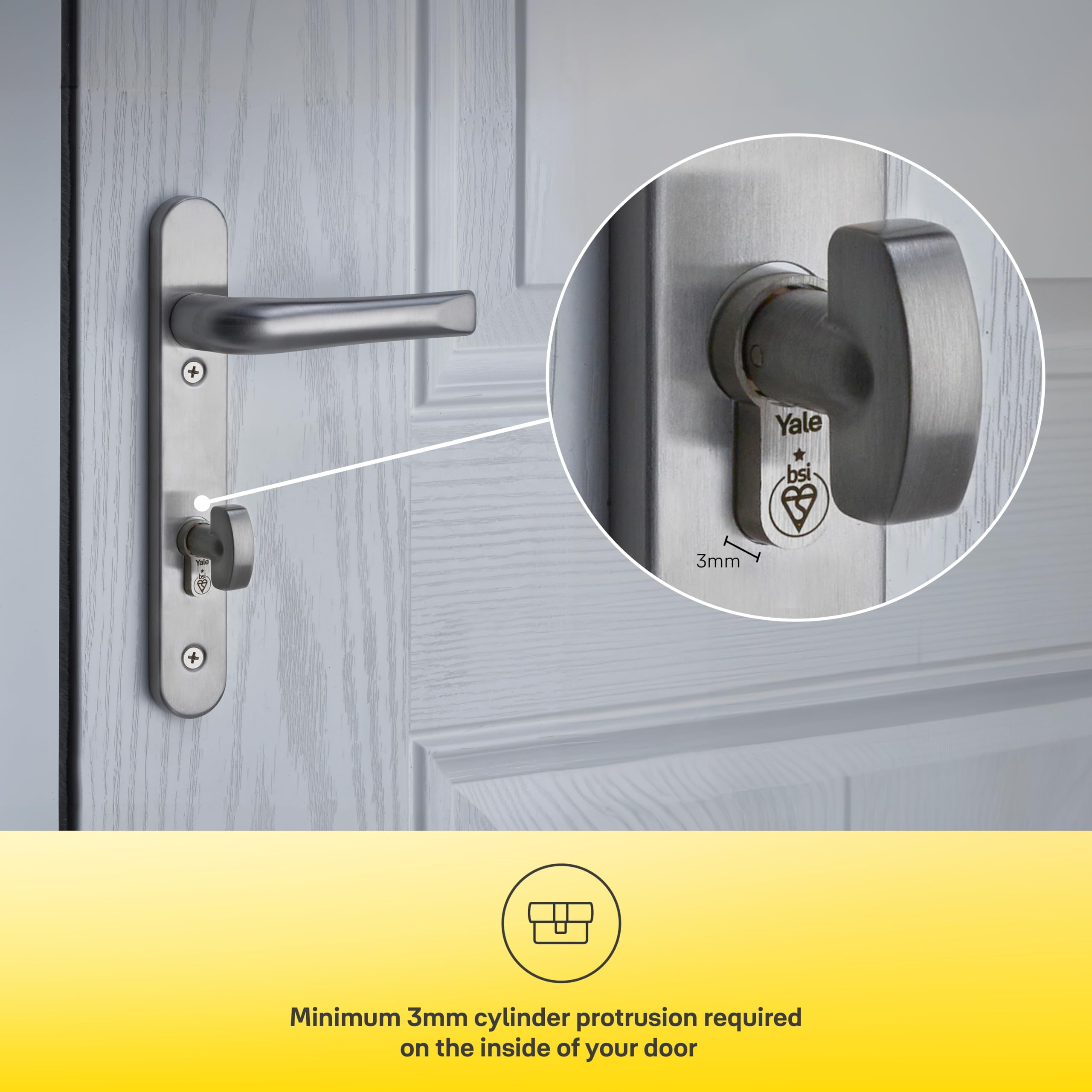 Yale Linus Smart Lock L2 Lite – Argent – 05/109100/SI-UK | Serrure de porte intelligente pour portes d'entrée | Entrée sans clé | Contrôle par application | Installation facile | Clés numériques |