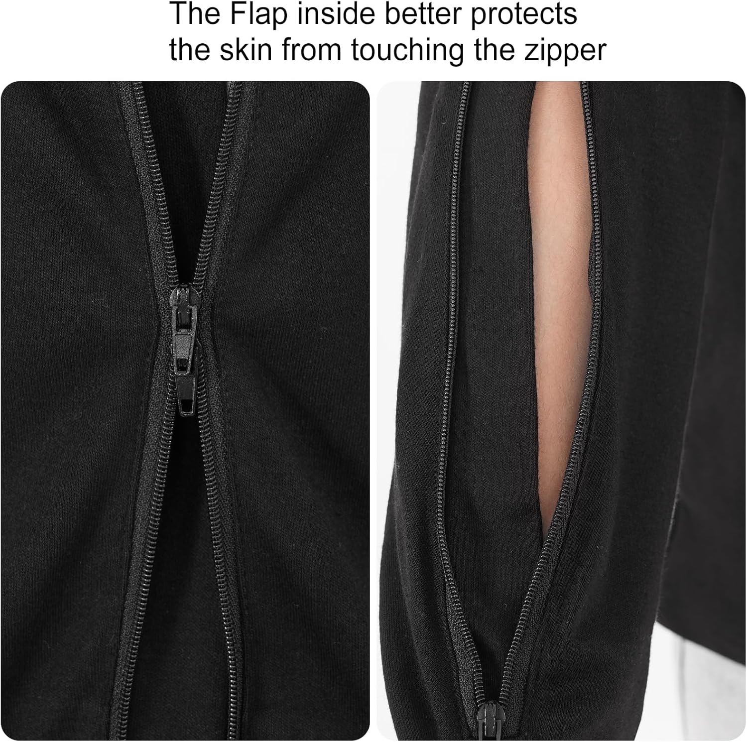 Dialysis Shirts with Arm Zipper Cozy Port Access Full Two Way Zip Hemodialysis clothing with Drain Pockets