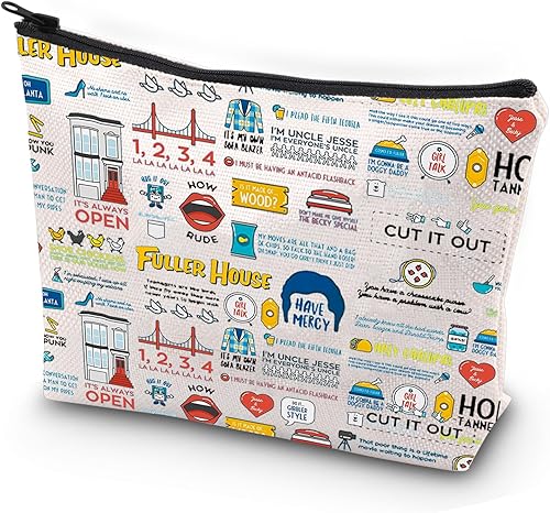 Bolsa de maquillaje divertida para programas de televisión, cotizaciones de la casa más llena, regalo de programa de televisión, mercancía de casa