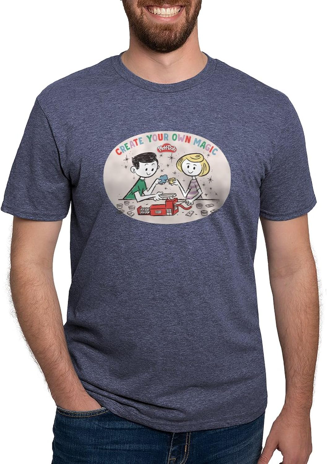 CafePress Play Doh: Fun Factory Men's Deluxe T Shirt Men's Deluxe Tri-Blend Shirt