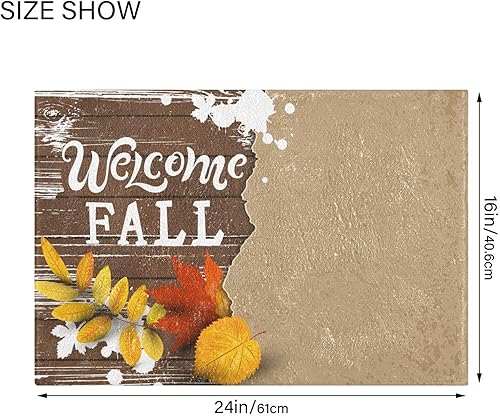 Miniatura 3 de Bathroom Rugs Sets 2 Piece 24x16+24x20 Inch,Soft U-Shaped Contour Toilet Rug Welcome Fall Non-Slip Absorbent Bath Floor Mat Carpet Set Water