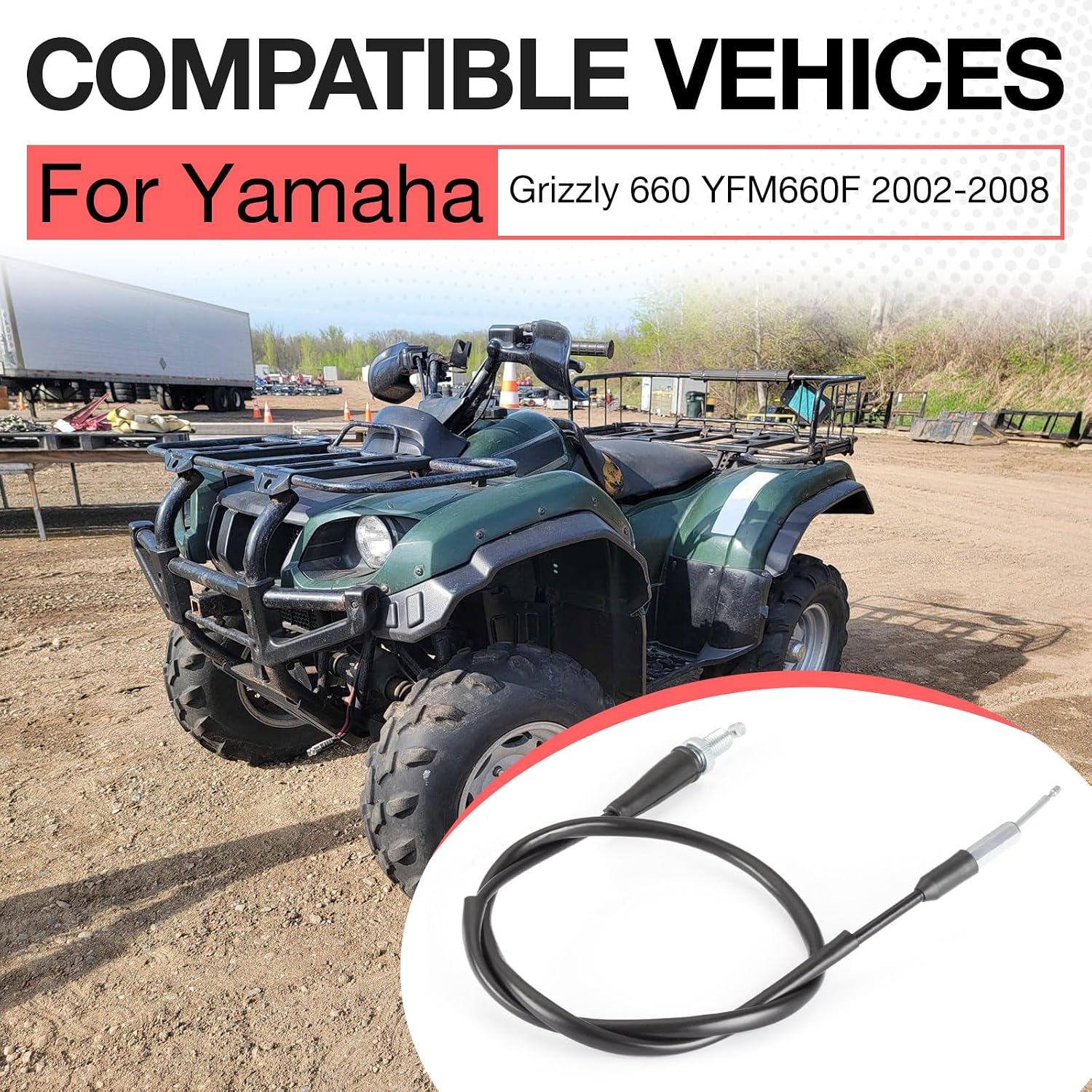 Throttle Cable Line Wire For Yamaha Grizzly 660 YFM660 YFM660F 2002-2008 5KM-26311-20-00