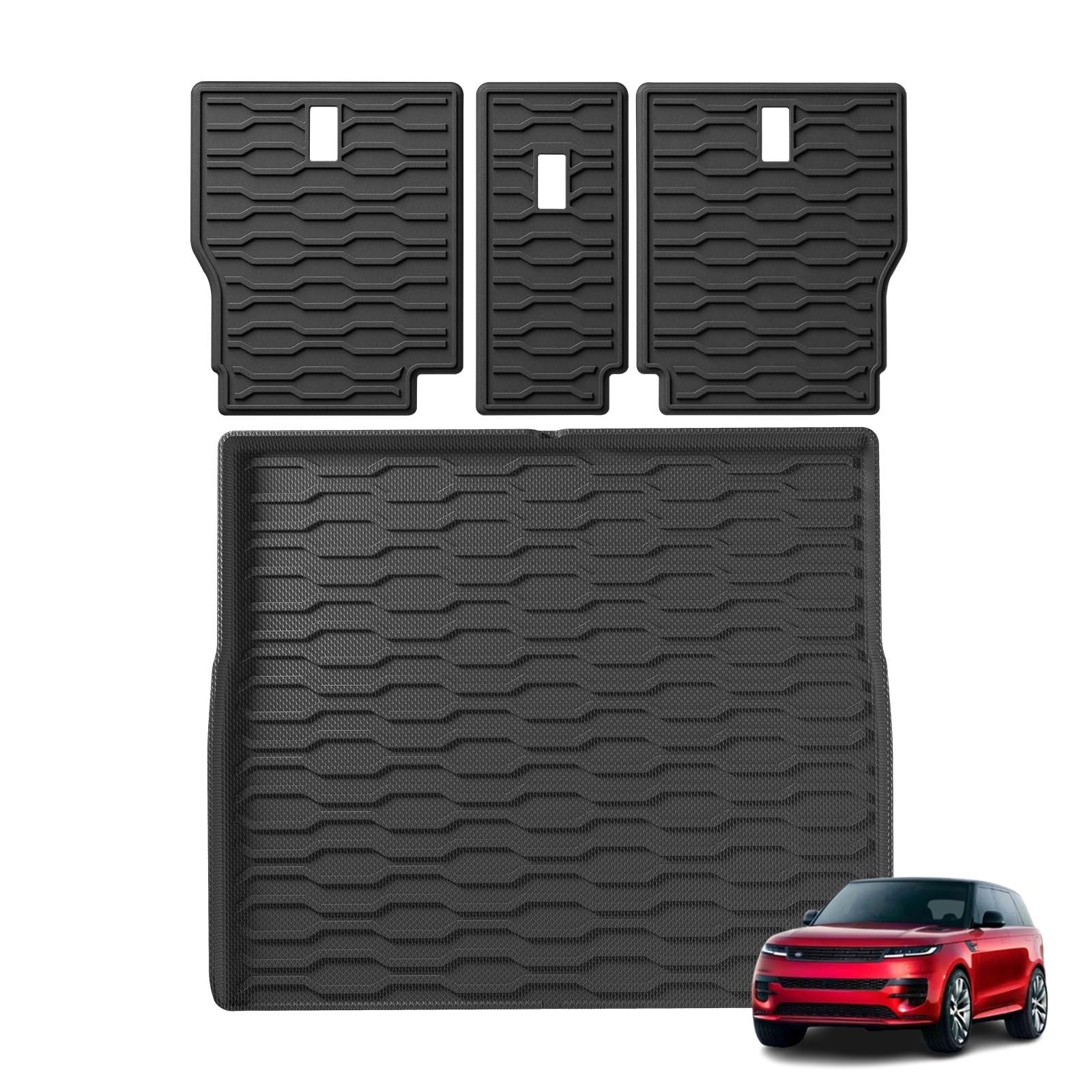 maty samochodowe Do Range Rover Sport L461 2023-2026 | Dywaniki samochodowe Wykładzina bagażnika Podkładka do bagażnika(Trunk pad 2pcs)