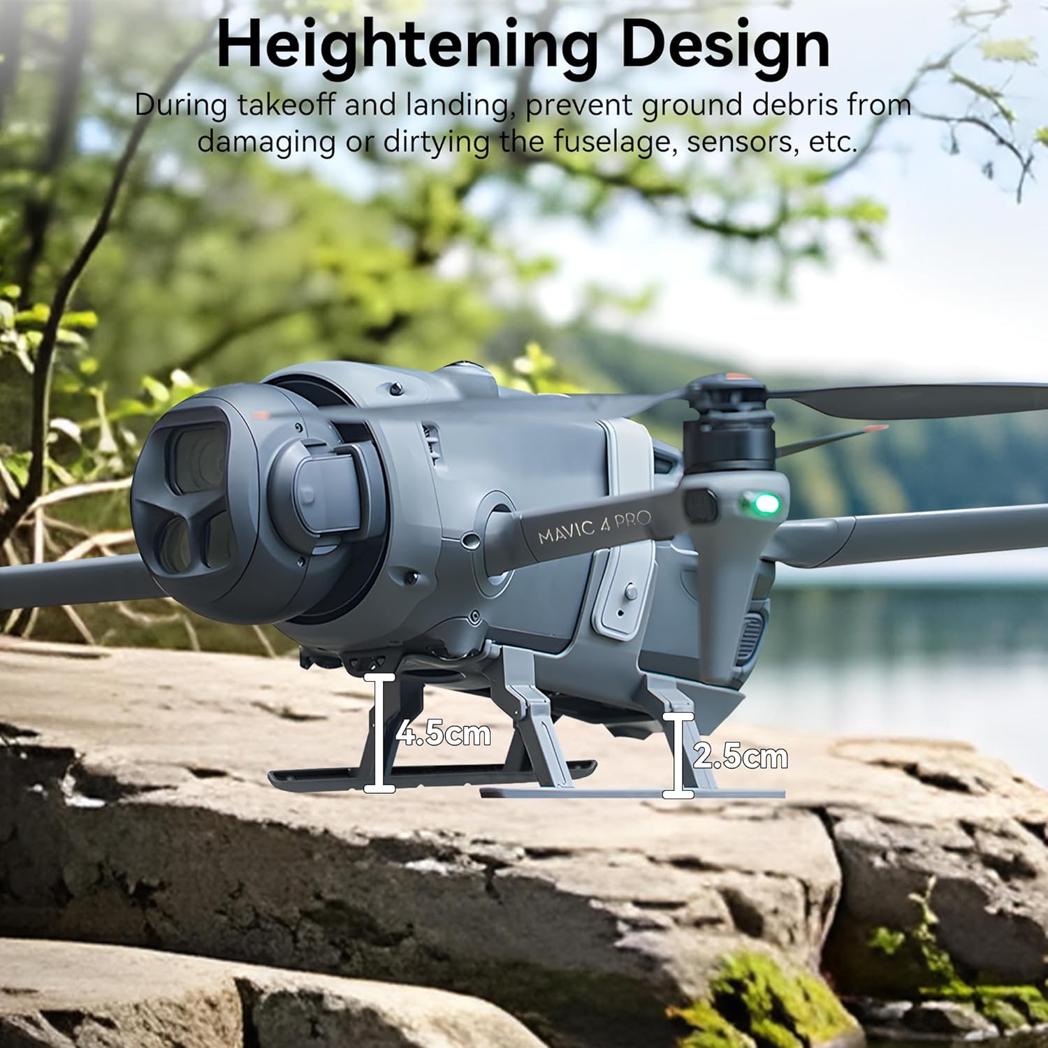 Mavic 4 Pro Landing Gear - Foldable Landing Legs Quick Release Height Extension Kit for DJI Mavic 4 Pro Drone Accessories