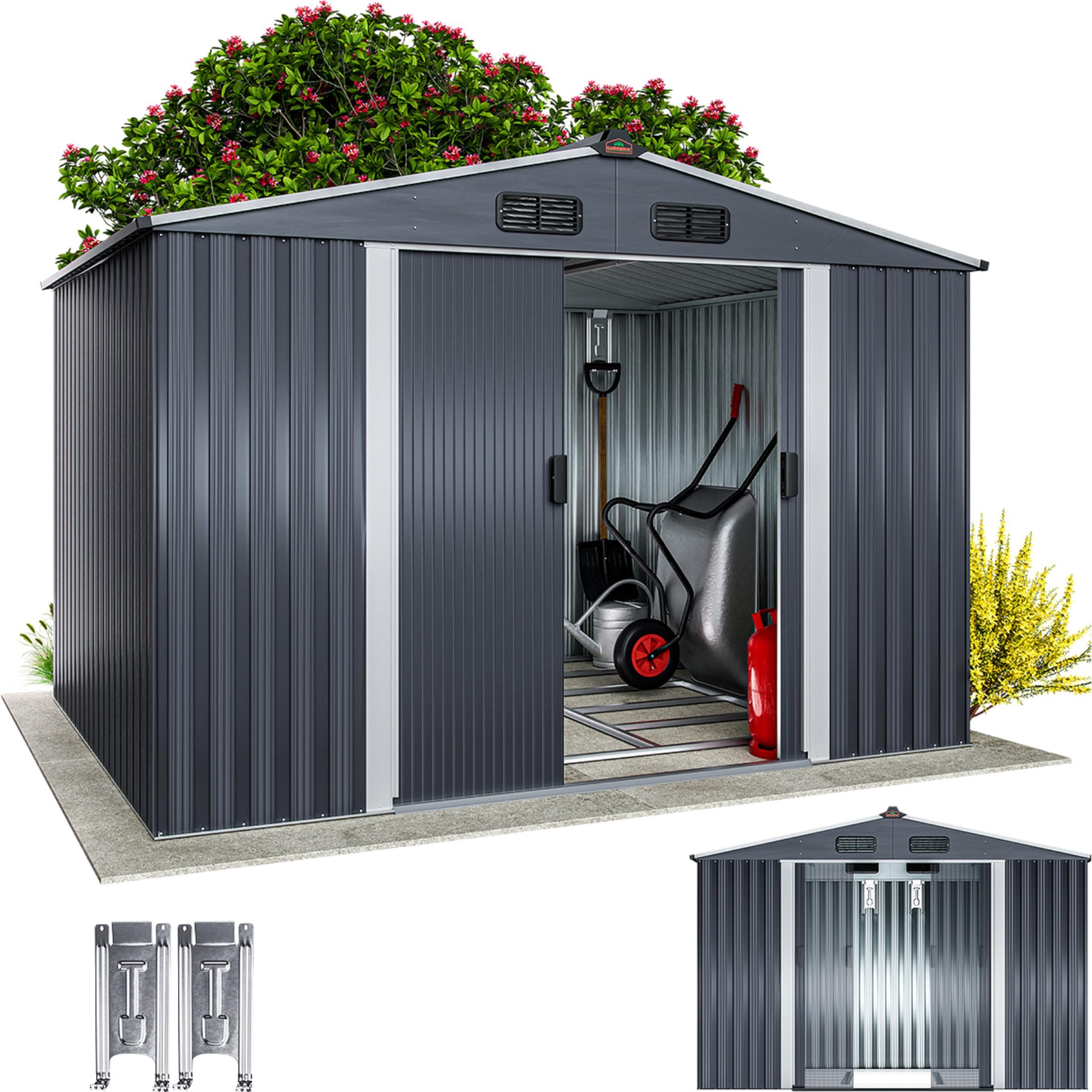 gardebruk abri de jardin métal xxl 5m²