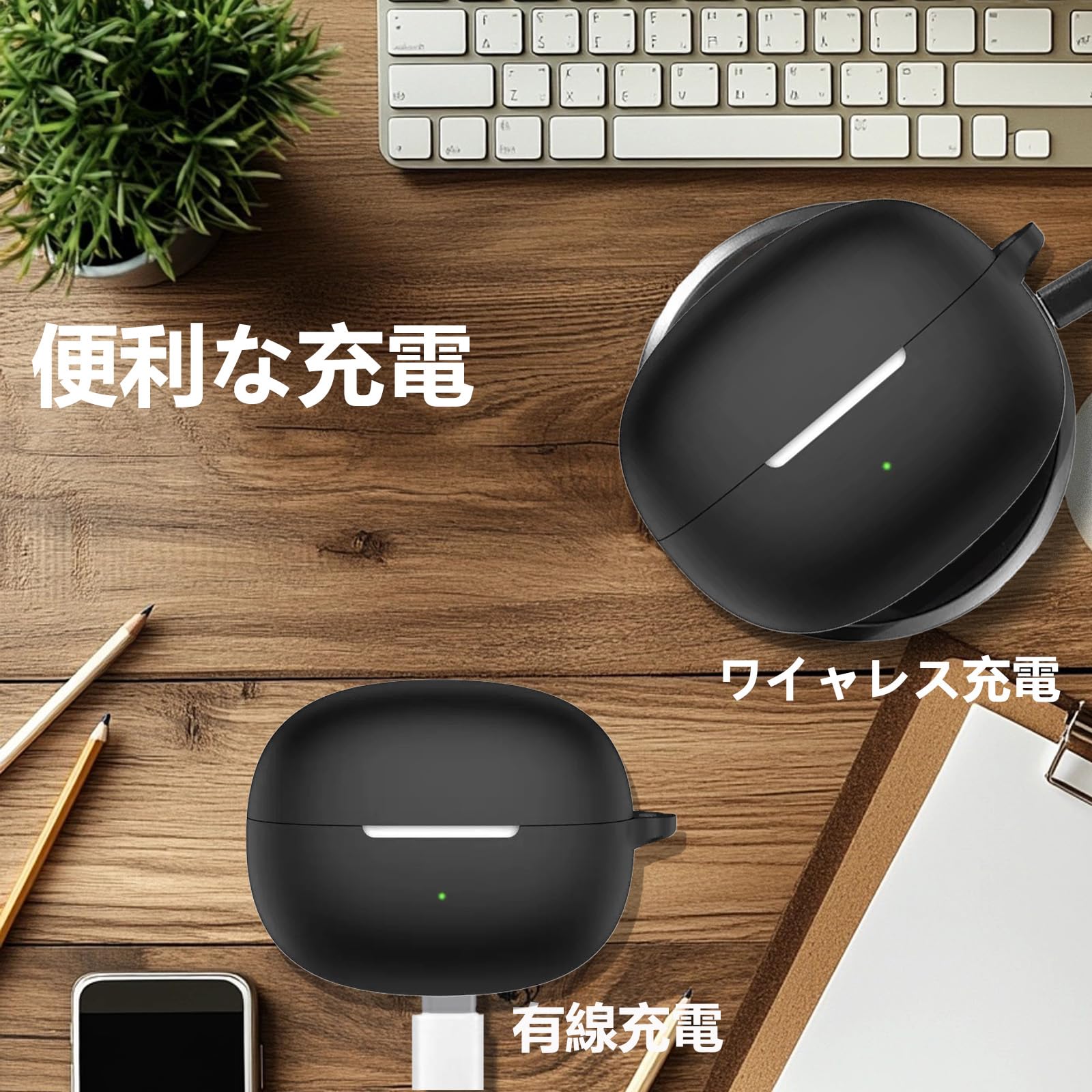 おまけケース付　SHOKZ OPENDOTS ONE ブラック Amazon | SHOKZ OpenDots ONE 用 ケース YAJOJO 上質レザーえ ケース