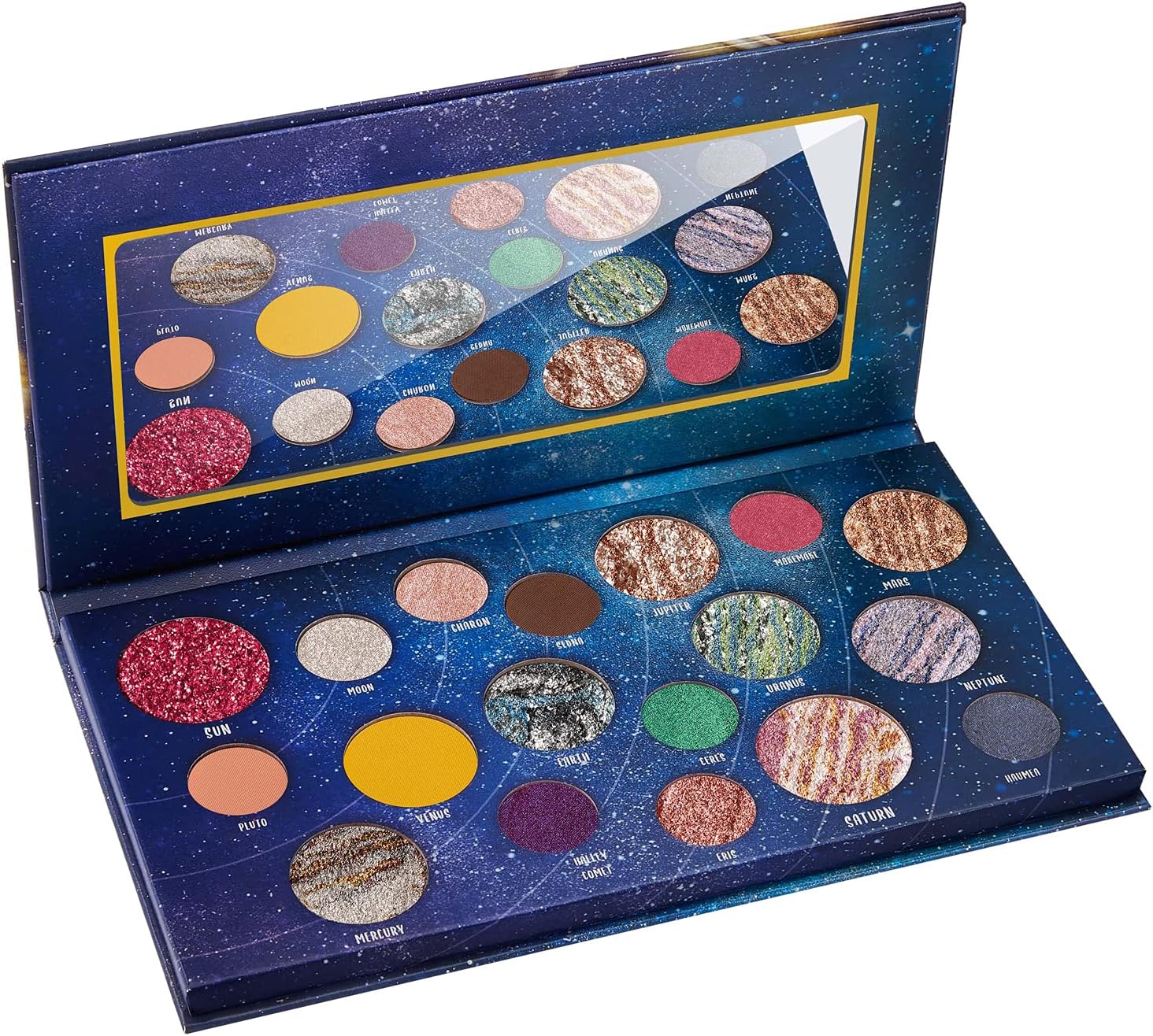 DiTO 18 Color Galaxy Eyeshadow Palette, Highly Pigmented Makeup Palette With Mirror, Shimmer Matte Glitter Makeup Pallet, Waterproof Colorful Eyeshadow Palette For Daily Party