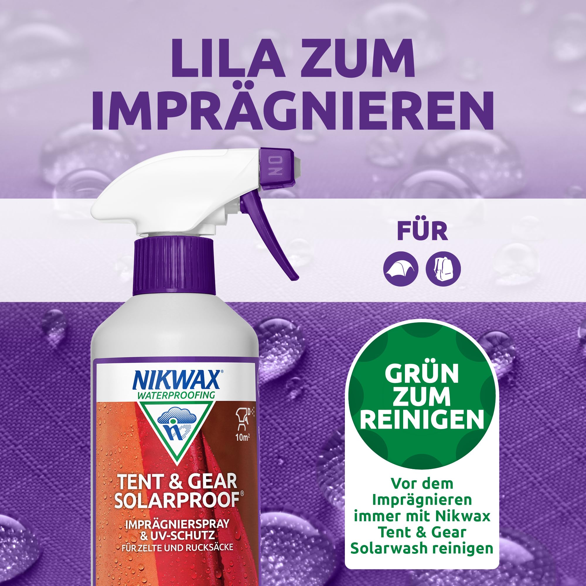 Nikwax Tent & Gear SolarProof - Imprégnant UV Et Anti-Eau Pour Tentes Et Équipements Extérieurs, 1L