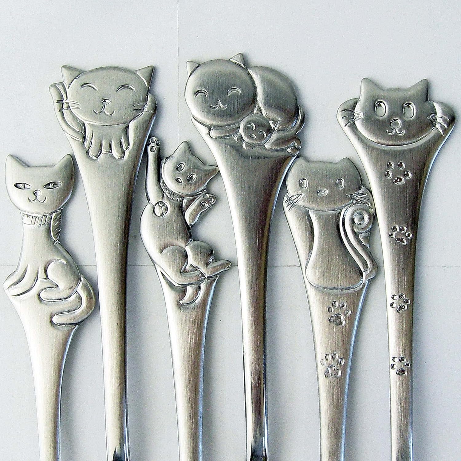 Nagao Lovely Cats Coffee Spoons, Set of 6, Made in Japan