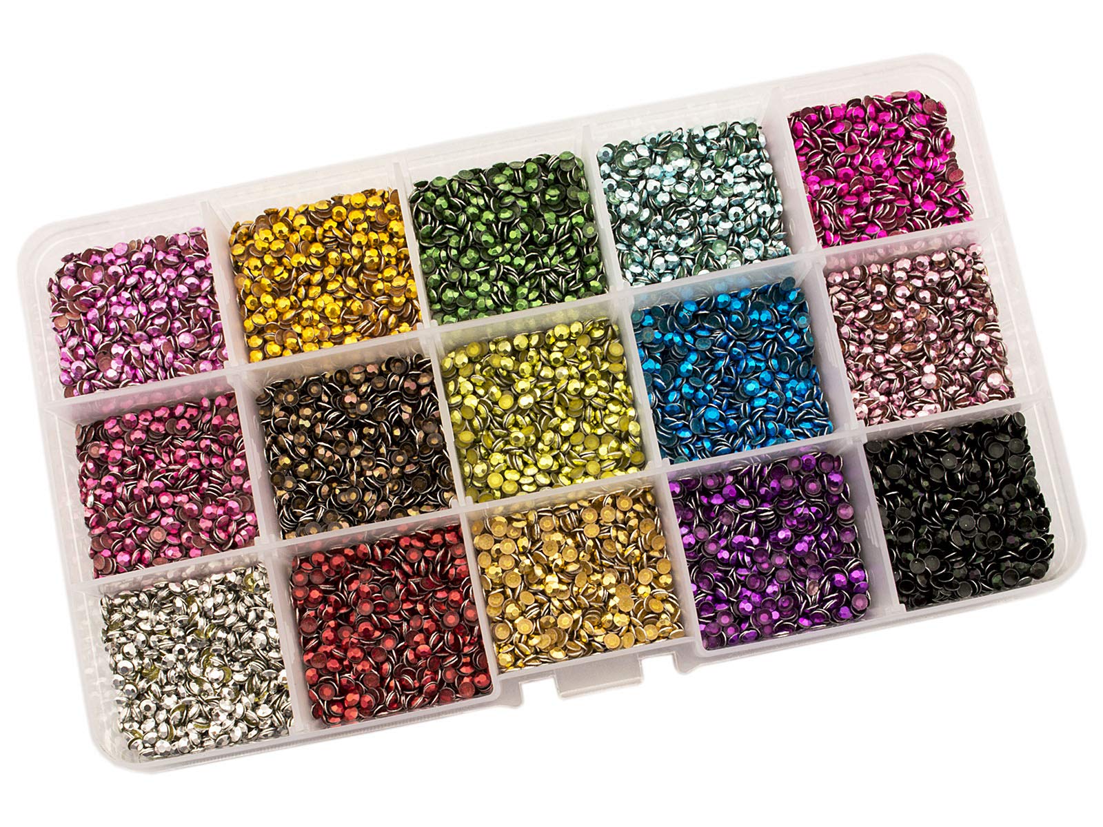Rhinestuds Hot Fix SS10 2,8 mm assortis pour customisation textile