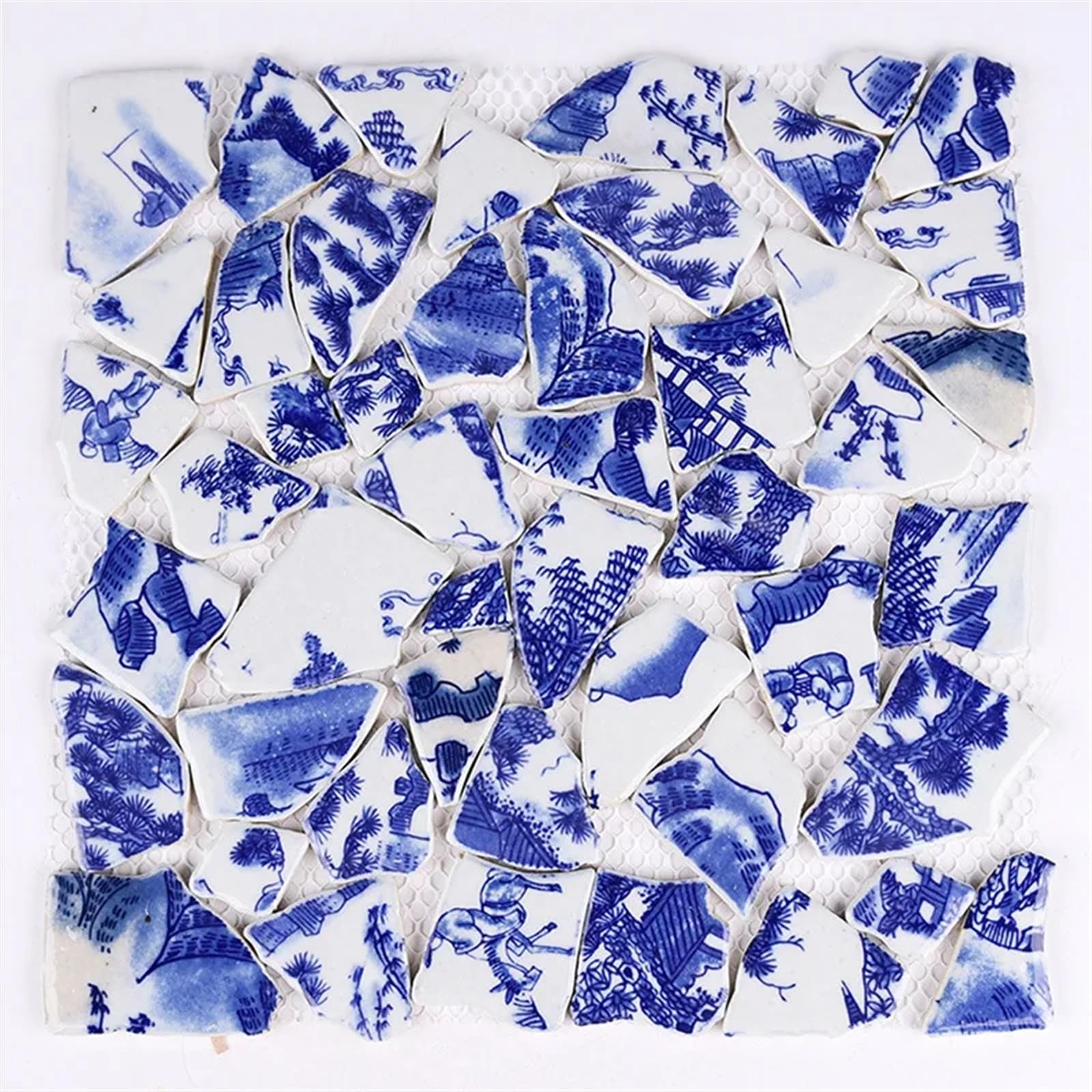 Mtadsbkfp 2 Mixed Colour Stained Glass Mosaic Tiles, Ceramic Mosaic Tiles Diy Mosaic Kit Multicolor Irregular Fragments 100G(2)