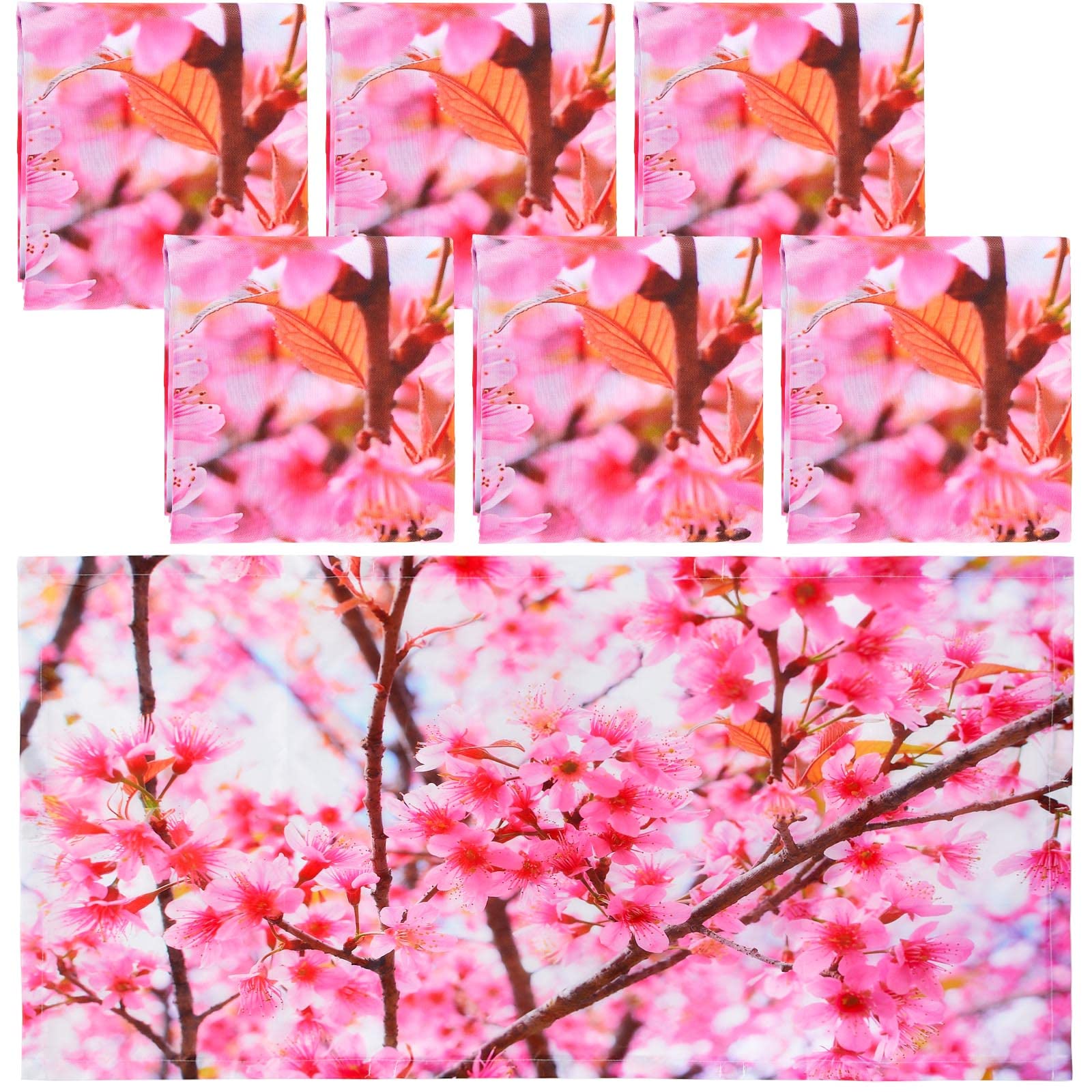 Hortsun 6 Pcs Fluorescent Light Covers - 4 x 2 Feet Magnetic Light Filters, Must Haves for Teacher Supplies, Ceiling Covers for Classroom Fluorescent Shade Hospitals School Office(Cherry Blossom)
