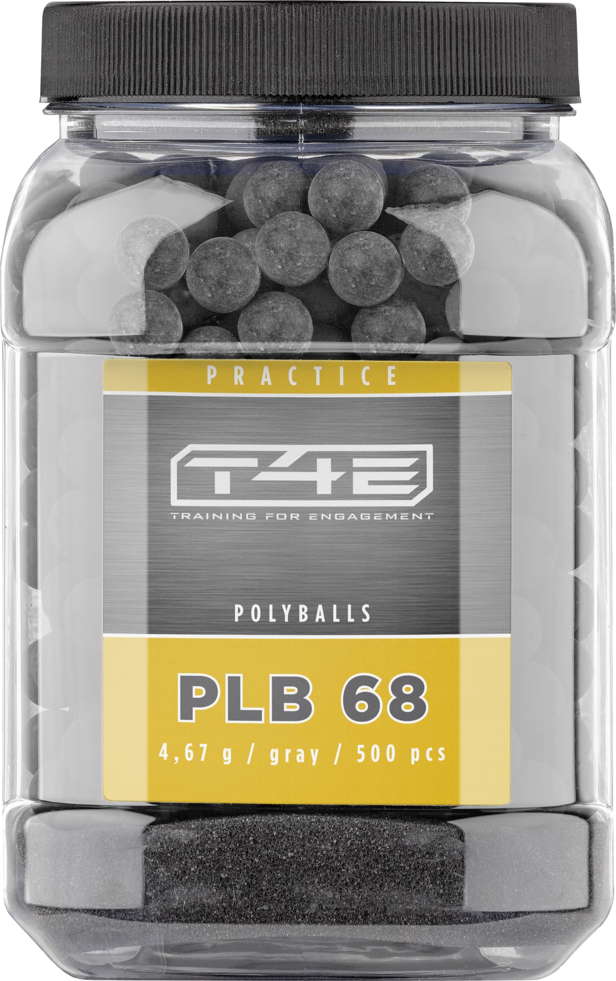 Umarex Practice PLB Rubber Synthetic Balls T4E .68 Grey 500 Ammo Pellets